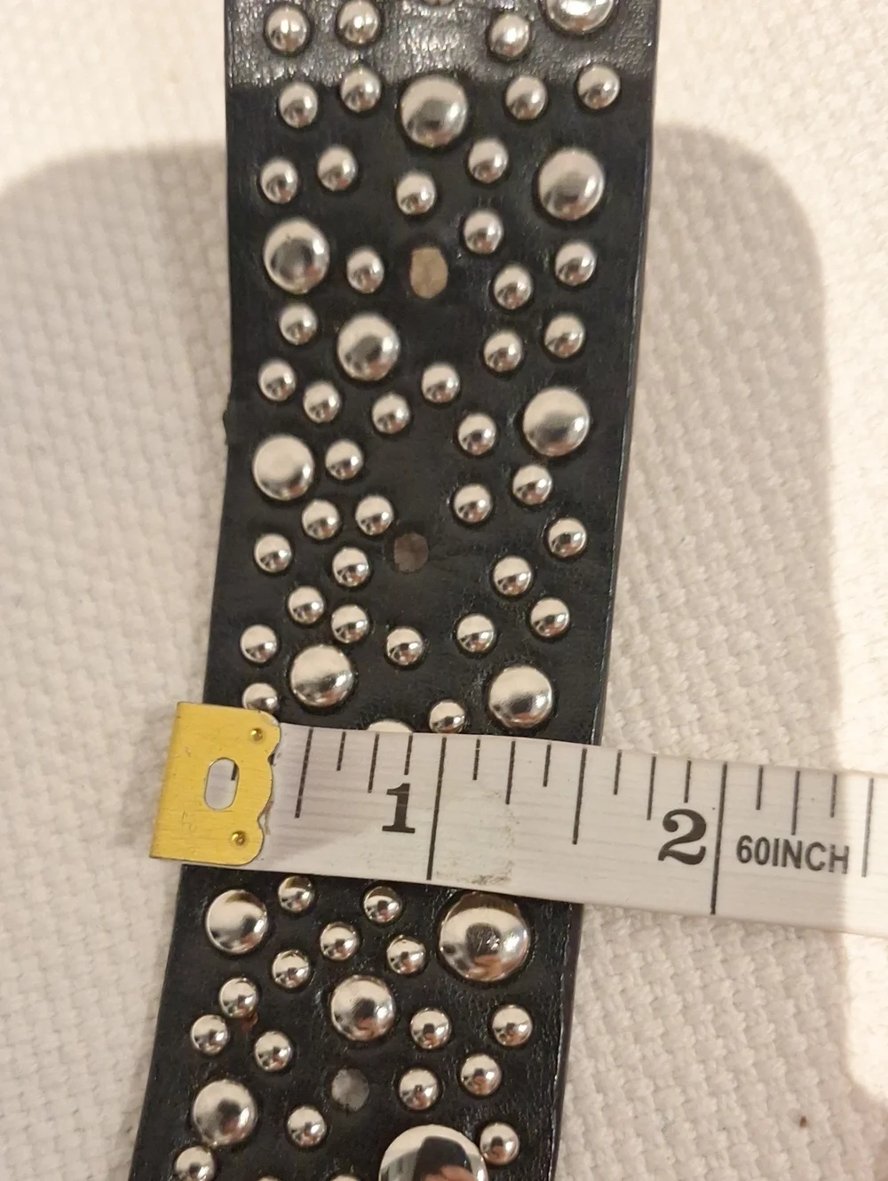 Black Studded Leather Lined Women’s Belt